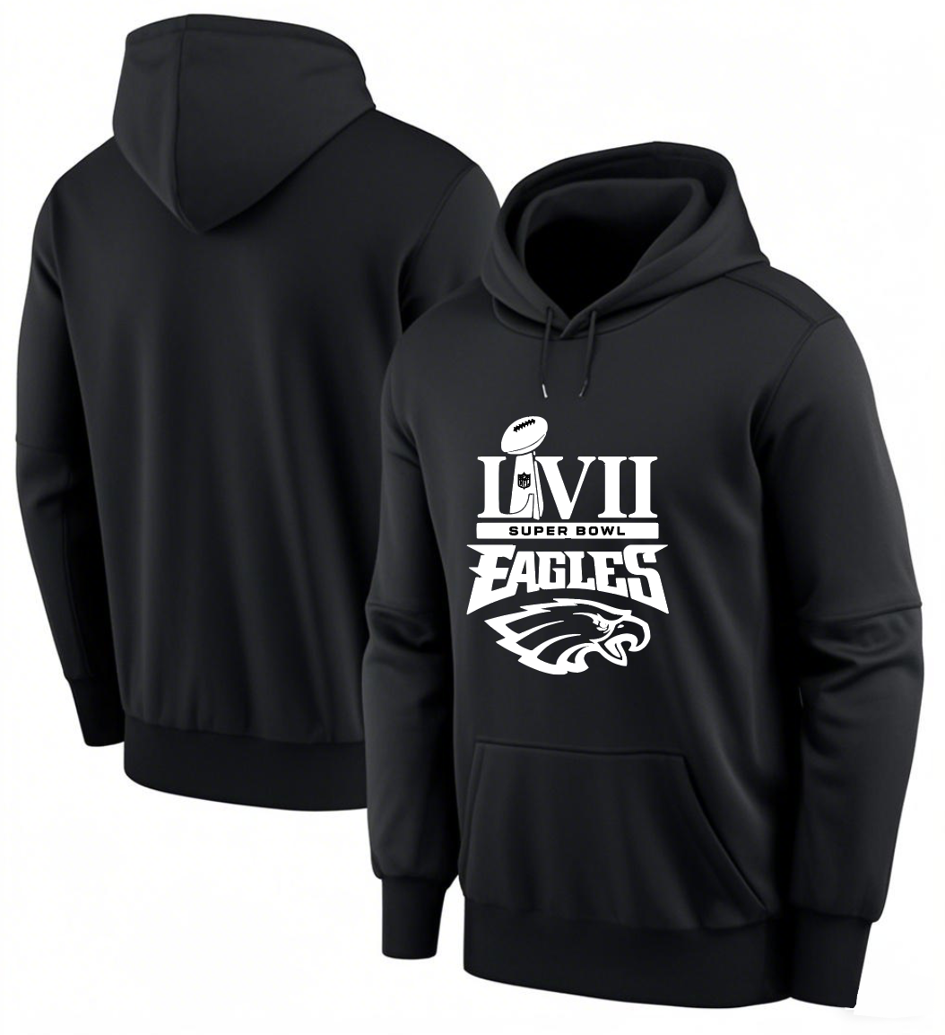 Men 2025 Philadelphia Eagles black hoodie style 11